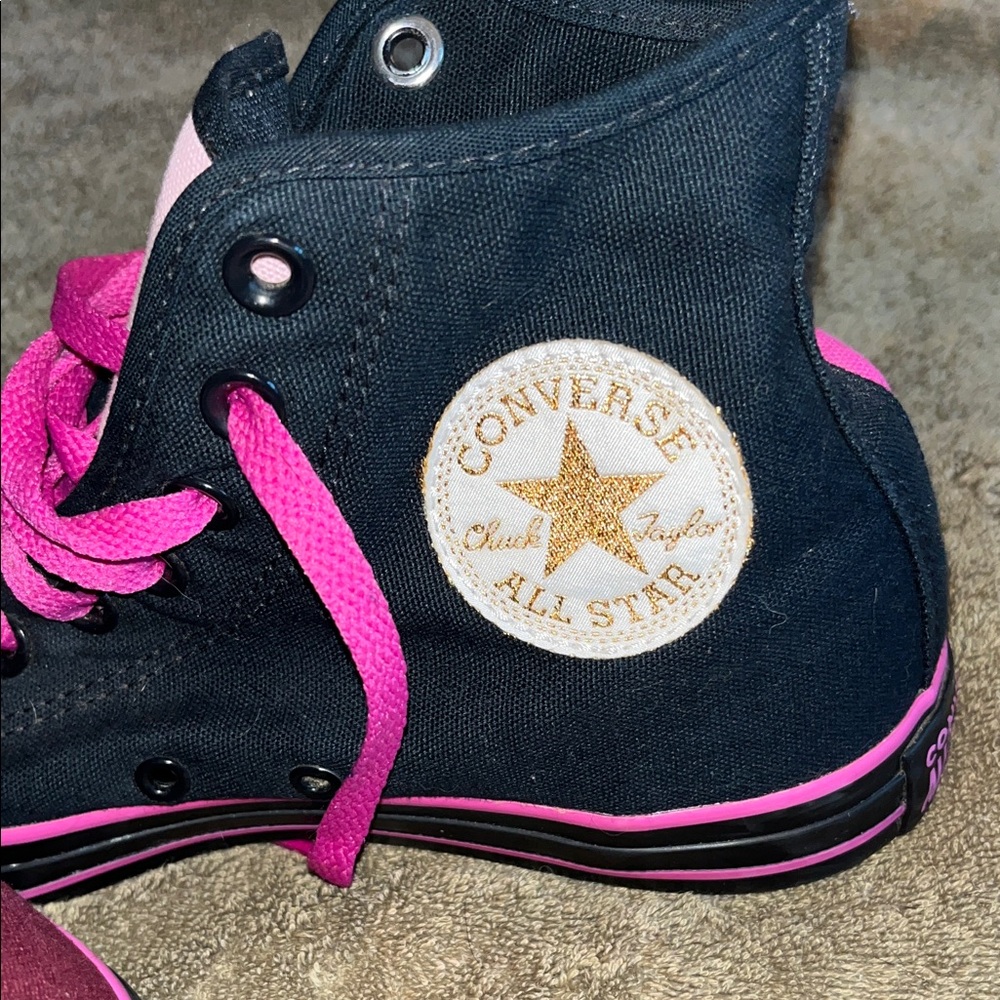 Chuck Taylor Converse High-Top Sneakers - Pink and Black - Picture 5 of 16